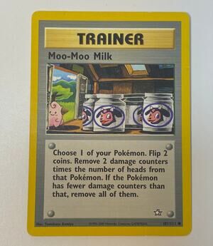 Pokémon Trainer Moo-Moo Milk 101/111 Neo Genesis Unlimited Common Vintage 2000